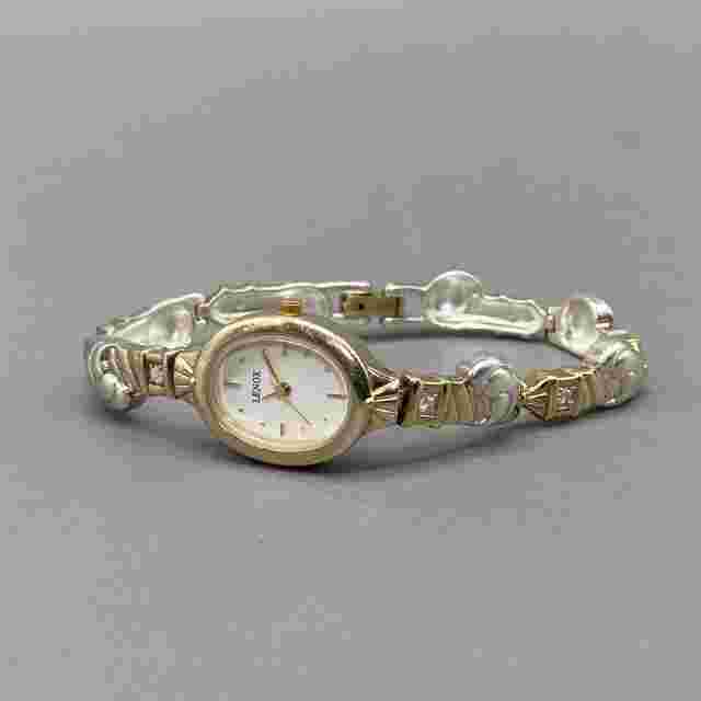 Lenox Beacons of Hope Watch Sterling Silver / 24K Gold Plated Womens 6.5" Quartz