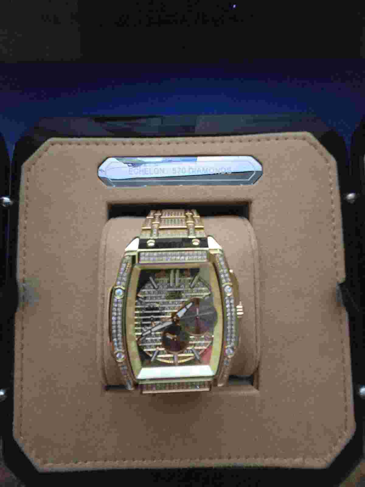 JBW Echelon Platinum Series Men's Diamond And Ruby Watch Ref. PS570A