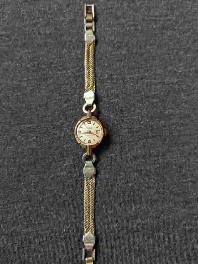 Rare Classic CANDINO 17 Jewels Manual Wind Watch Gold Mesh Band Swiss Antimagnet