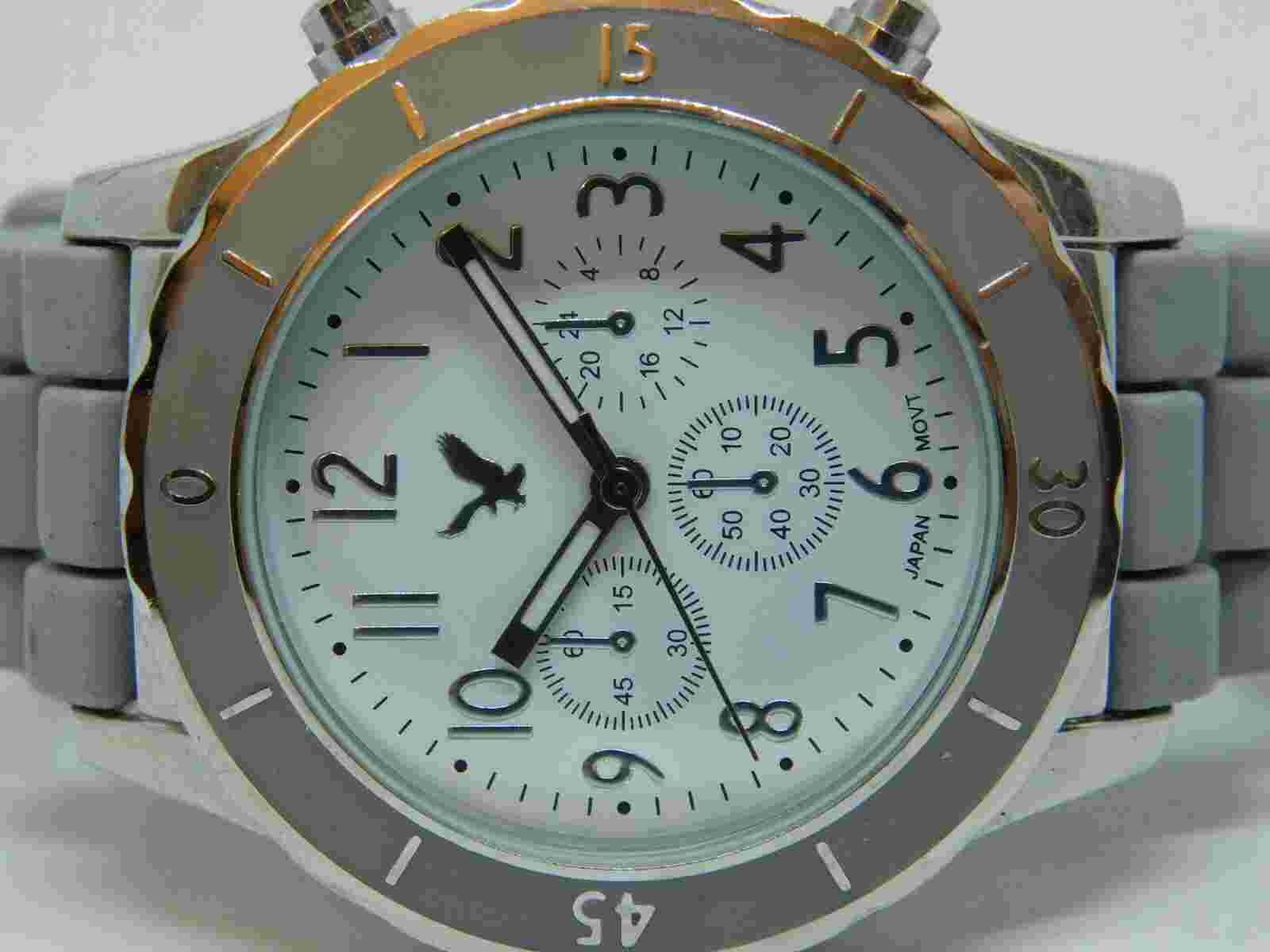 American Eagle Outfitters 15142 Gray Tone Quartz Women's Watch New Battery