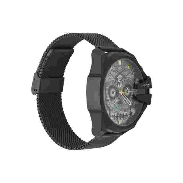 Ed Hardy Men's Matte Black Mesh Bracelet Watch 53mm