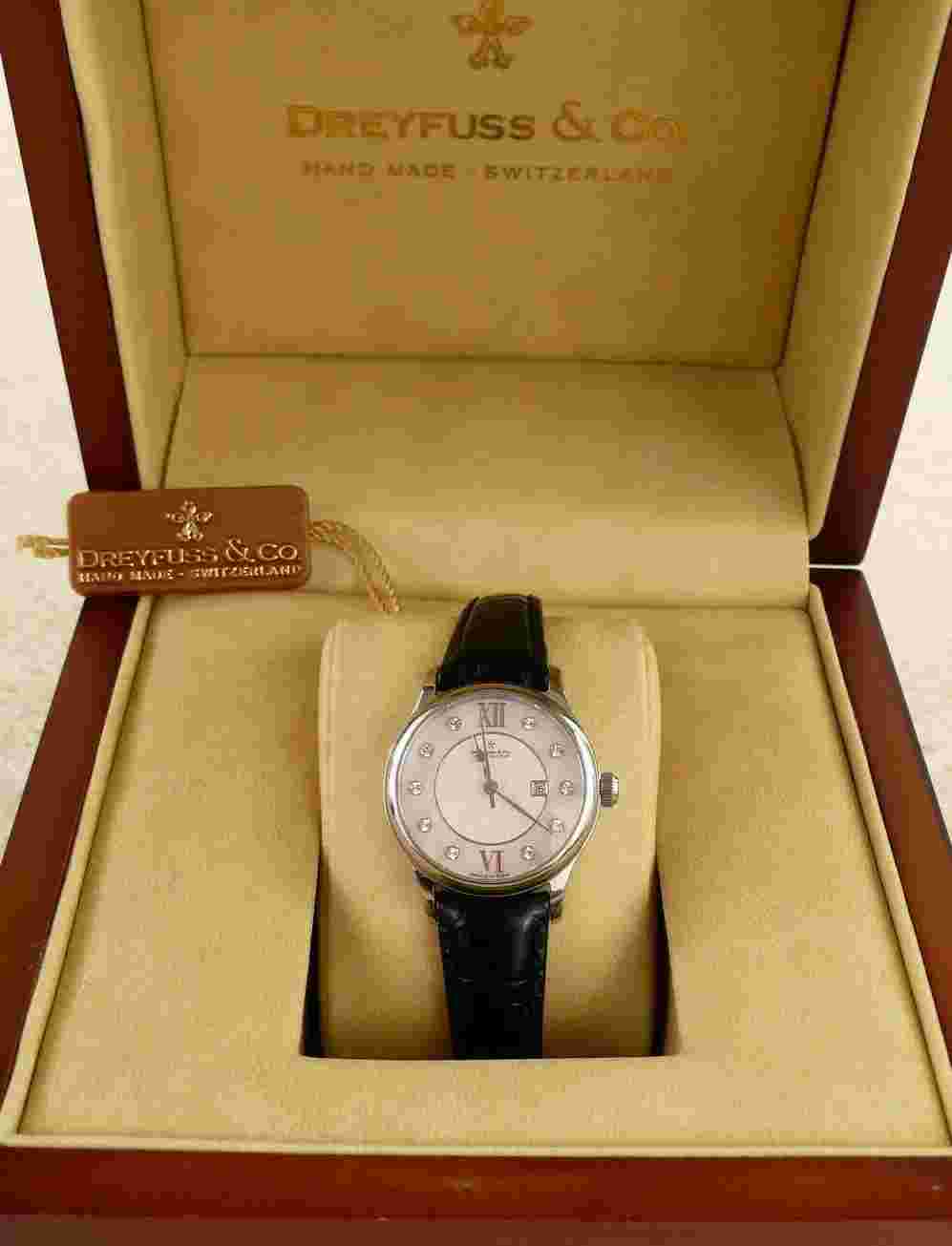 NWT DREYFUSS & CO. Retail $595 LADIES WATCH DLS00040/07 HANDMADE in SWITZERLAND