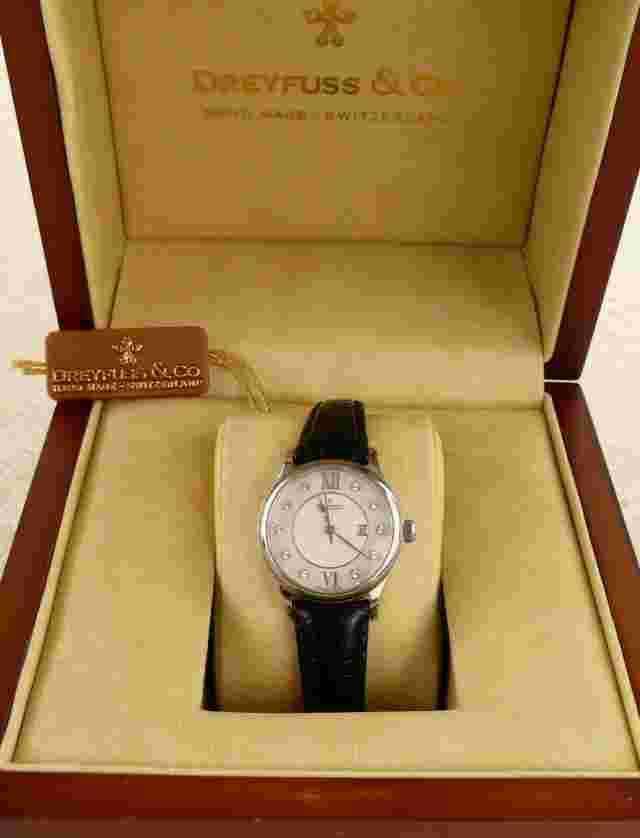 NWT DREYFUSS & CO. Retail $595 LADIES WATCH DLS00040/07 HANDMADE in SWITZERLAND