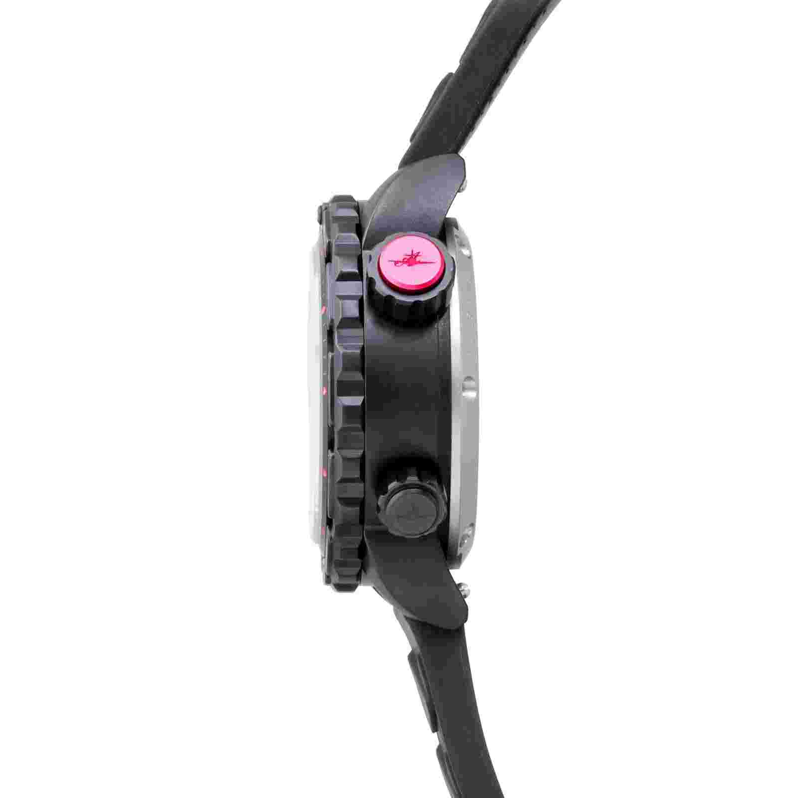 Abingdon Women Nadia Abyss Automatic Dive Watch with Black Silicone Strap