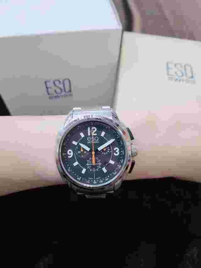 ESQ Movado Men's 07301415 Excel Black Chronograph watch 07301415 New in Box