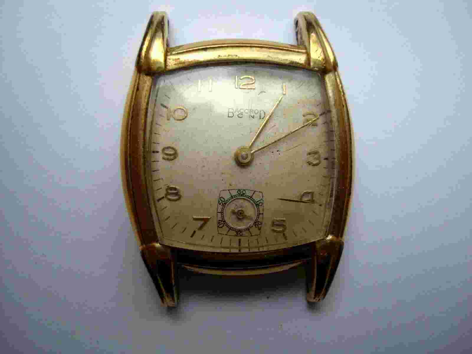 Accro Bond Men's Antique Watch Art-Deco Second Sub-Dial 7 Jewels Swiss- Parts