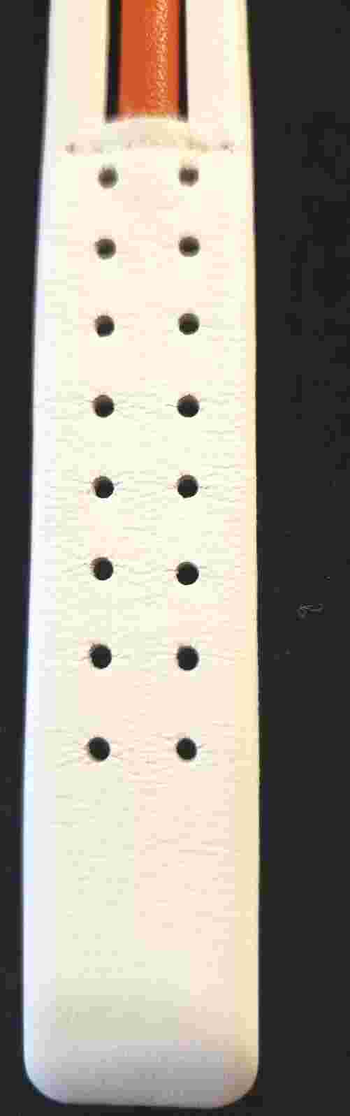 Vtg LACOSTE 6500L Watch Two-Tone Rare Orange & White Leather Band Never worn