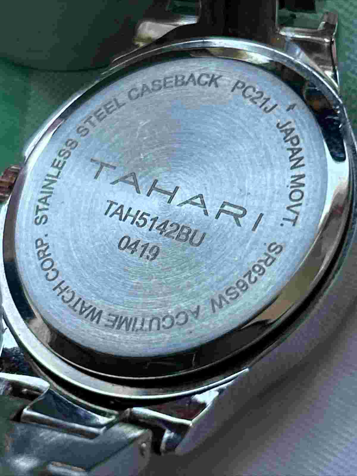 TAHARI Ladies Rose Gold Two Tone Bracelet Watch