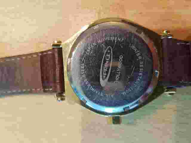 Vintage PRINCE HOLLYWOOD watch Israel made.quartz day/date gold tone