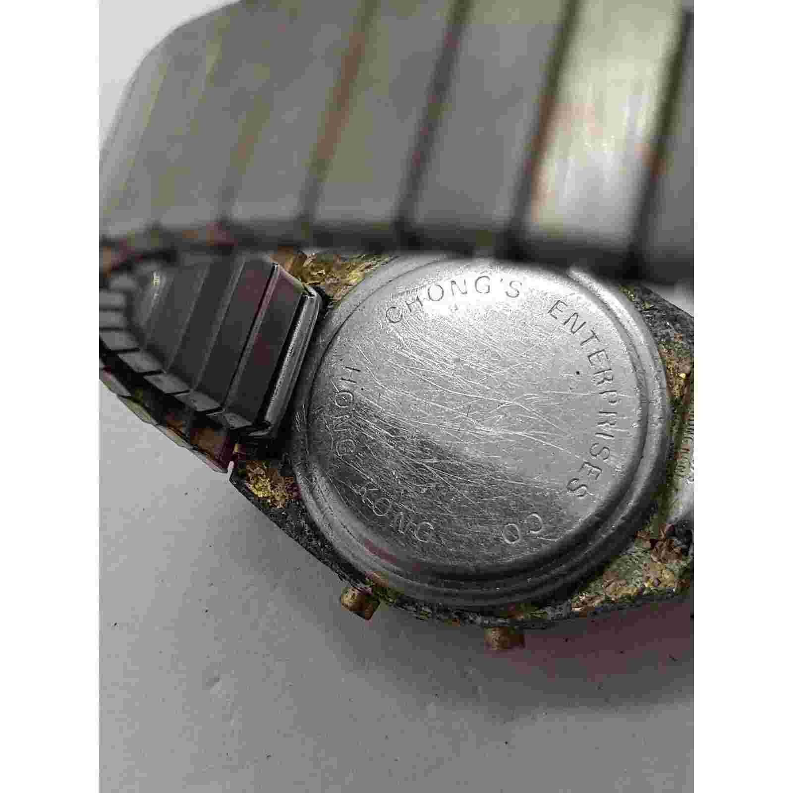 Yamaha men's digital watch. Multi function Gold face. Sold as is