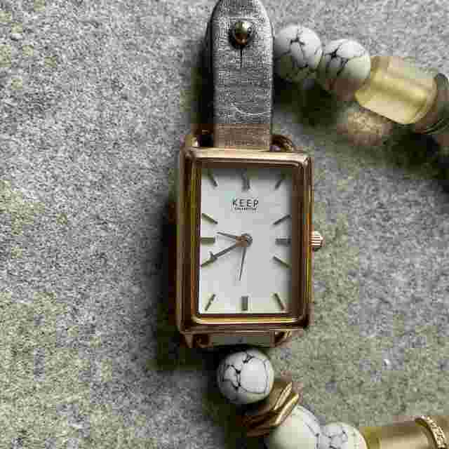 Beautiful Keep Collective Womens Watch MOP Dial And Beaded Bracelet Band A5