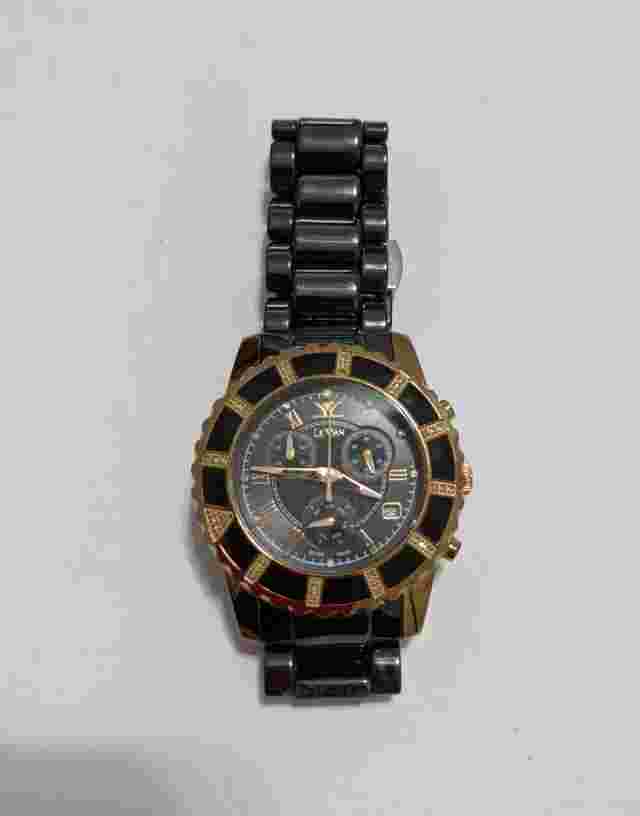 LeVian Women's Unisex Ceramic Blackberry Diamond Watch ZAG261 with Certificate