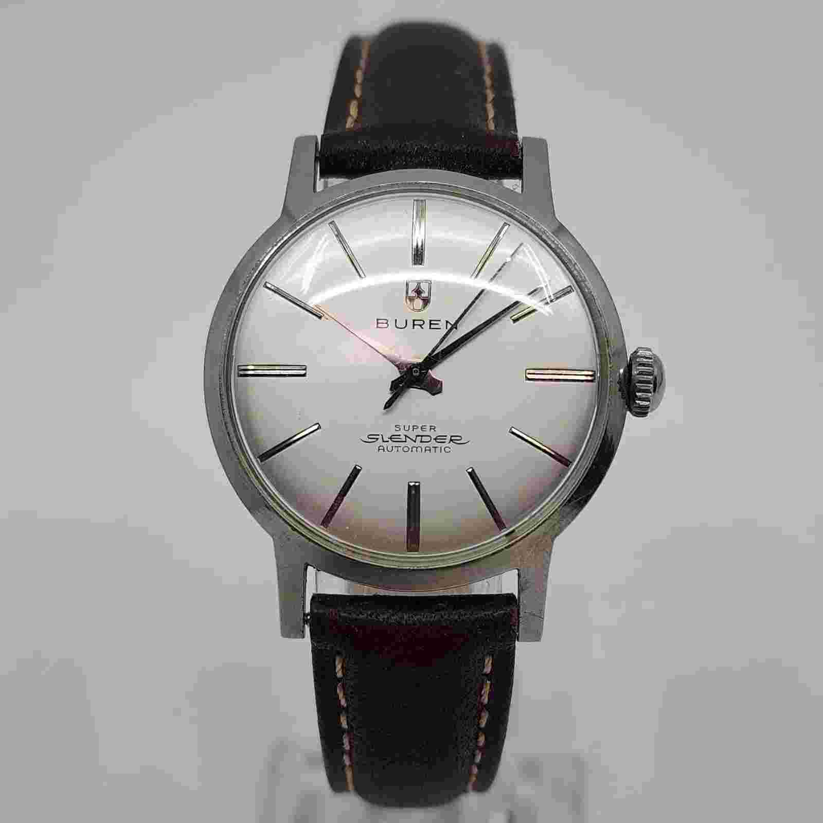 Buren Super Slender Automatic Microrotor cal. 1006 Steel Clean And Nice