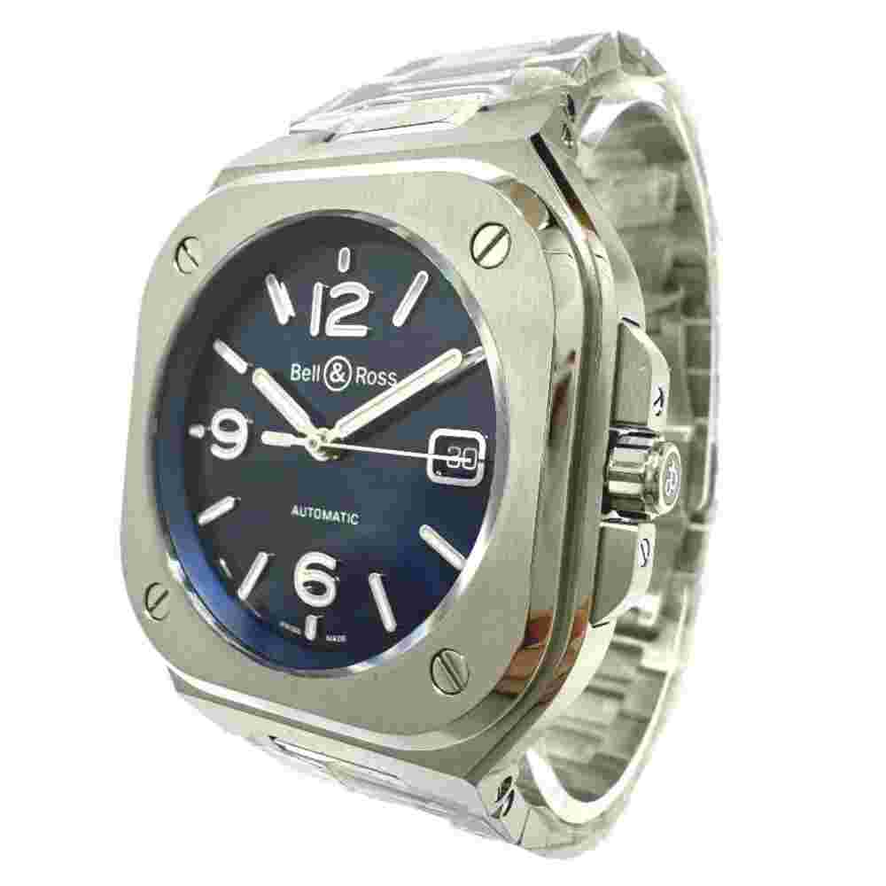 Bell＆Ross BR05 blue steel Automatic date Wristwatch SS Silver Unused