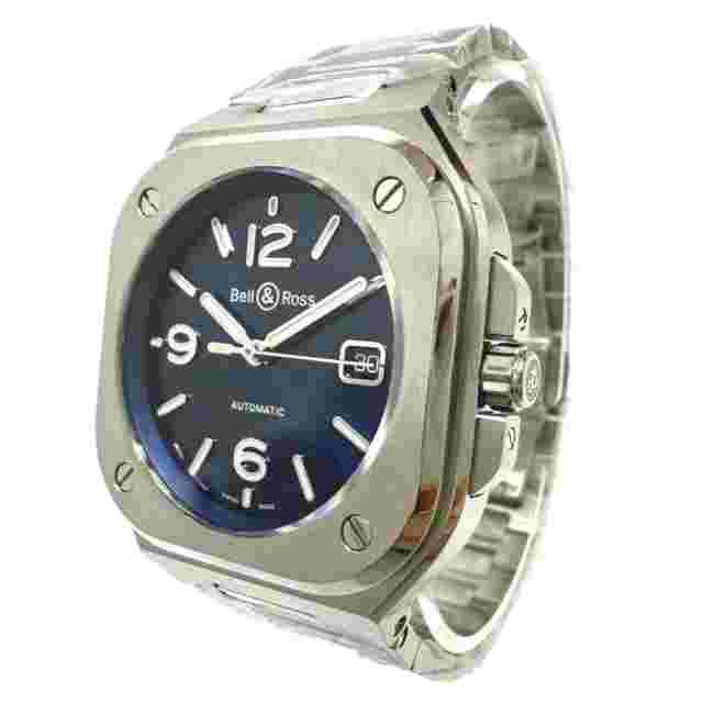 Bell＆Ross BR05 blue steel Automatic date Wristwatch SS Silver Unused