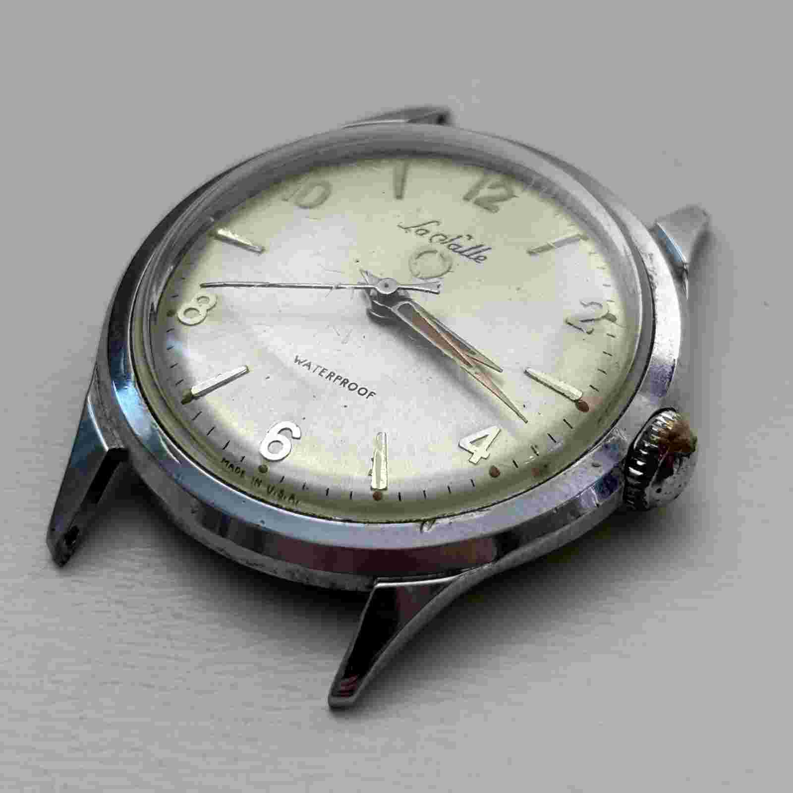 VINTAGE LASALLE WESTOCLOX WATCH 34mm Wrist Chrome Bezel - Read