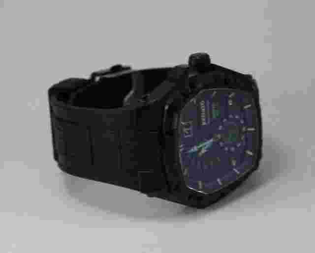 Renato Men's MKII Master Horologe Watch, Swiss Made, Black DIal, Green Accents