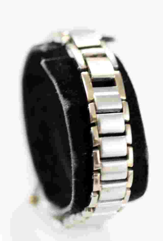 LEI Women Watch Silver Gold Stainless Steel Battery Water Resistant White Quartz