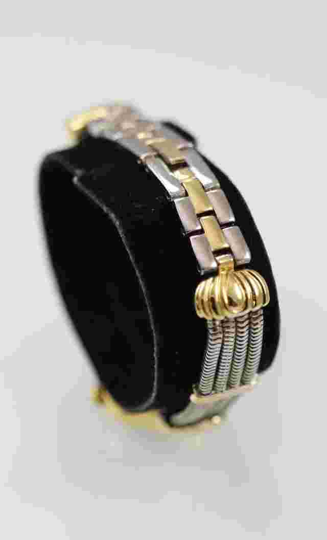 LA Express Women Watch Gold Silver Stainless Steel WR Black White Battery Quartz