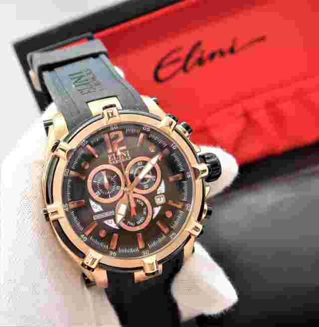 ELINI BAROKAS, Fortitudo "SHIPS WHEEL" CHRONO w/Box, BIG MENS WATCH,MIB R24-11