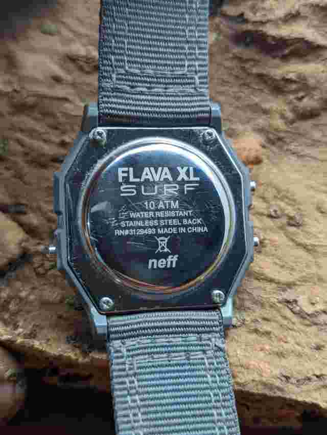 Neff Flava XL Unisex Adult Black Digital Watch Water Resistant 100 Meters