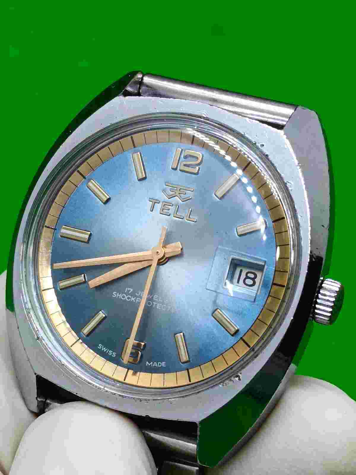 TELL watch Mechanical (Manual) Date Indicator for men