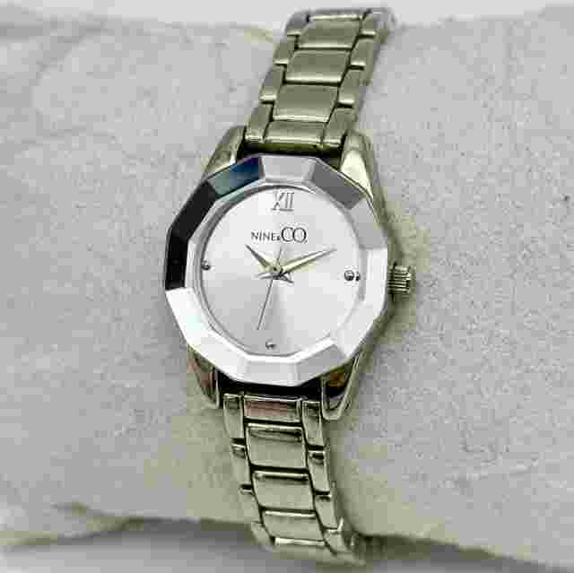 Women's NINE WEST 9W Classic Silver Tone Petite Bracelet Watch, Quartz, 9C/5441