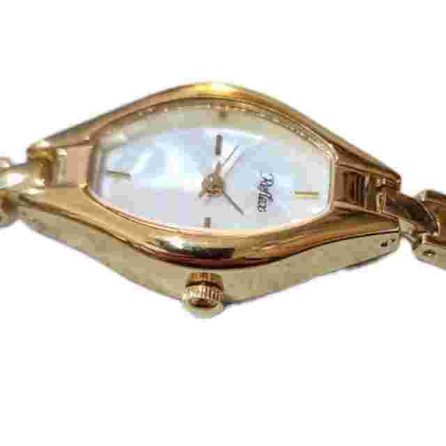 Ladies Reflex Mother Of Pearls Gold Toned Wristwatch New Battery Fitted