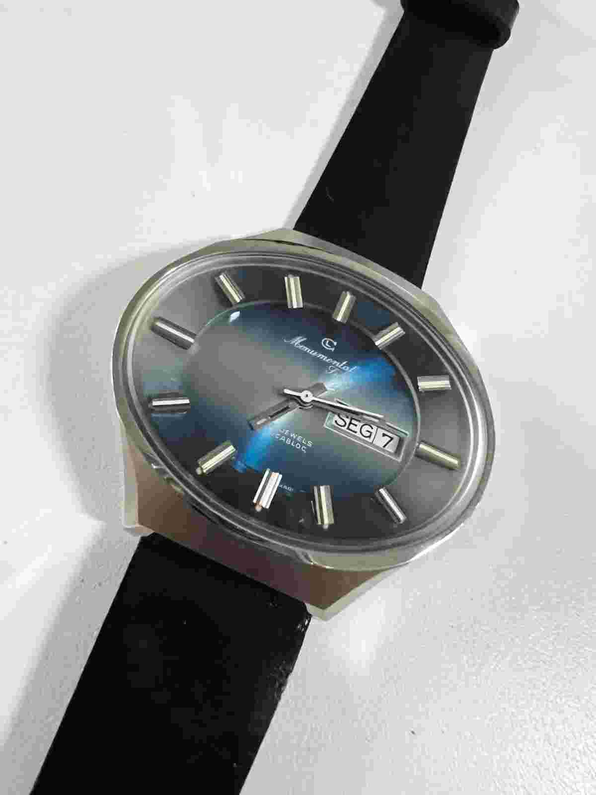MONUMENTAL - Mechanic 17 Jewels Antimagnetic  70-80s - NOS - Swiss Made