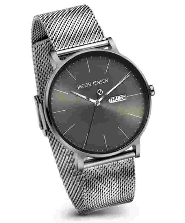 Jacob Jensen Men's Watch Titanium Quartz With Mesh Band 169