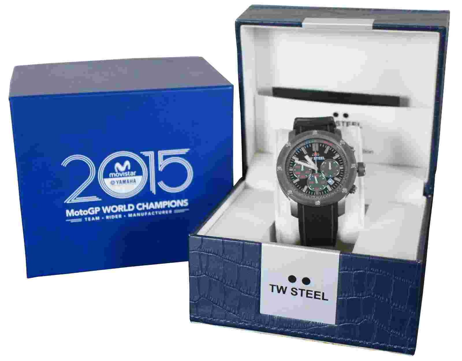 2015 World Champ TW Steel TS4 Grandeur Tech Chronograph 48mm Watch Leather Case