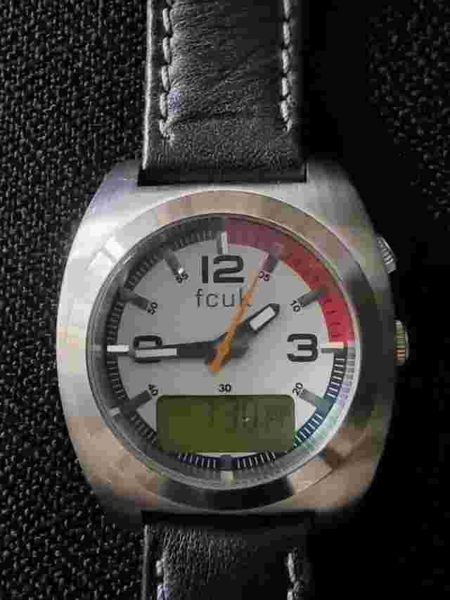 FRENCH CONNECTION HYBRID LED ALARM WATCH UNRELEASED SAMPLE WORKING WITH FAULT