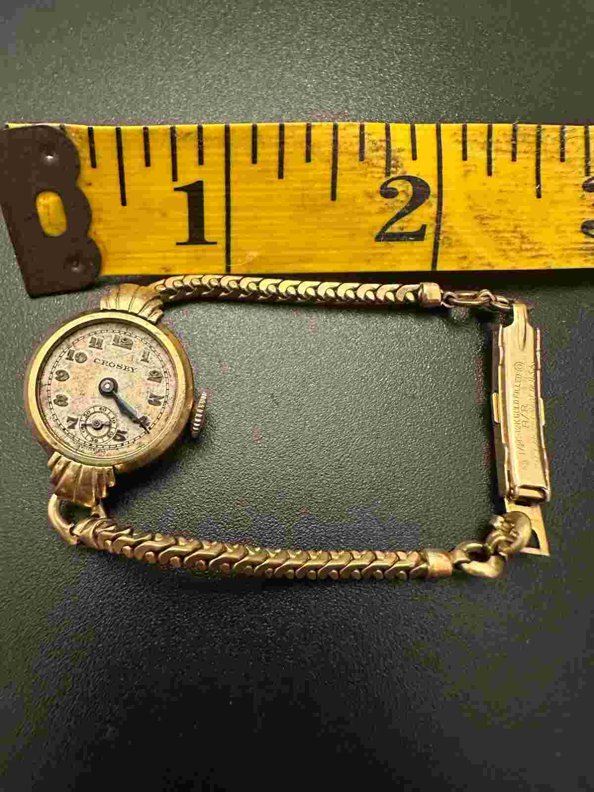 Crosby vintage small Gold 12k filled wristwatch not working