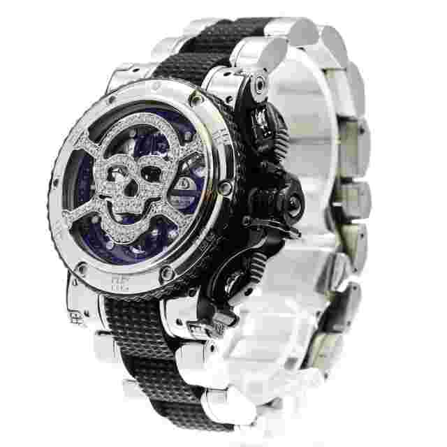 AQUANAUTIC Sub Commander Skull diamond Silver Dial Automatic Men's Watch_864781