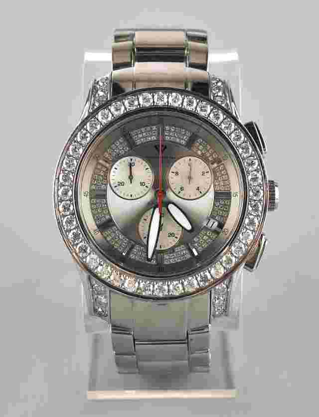 *Mens Aqua Master Diamond MASTERPIECE Chronograph Watch 8.00ct