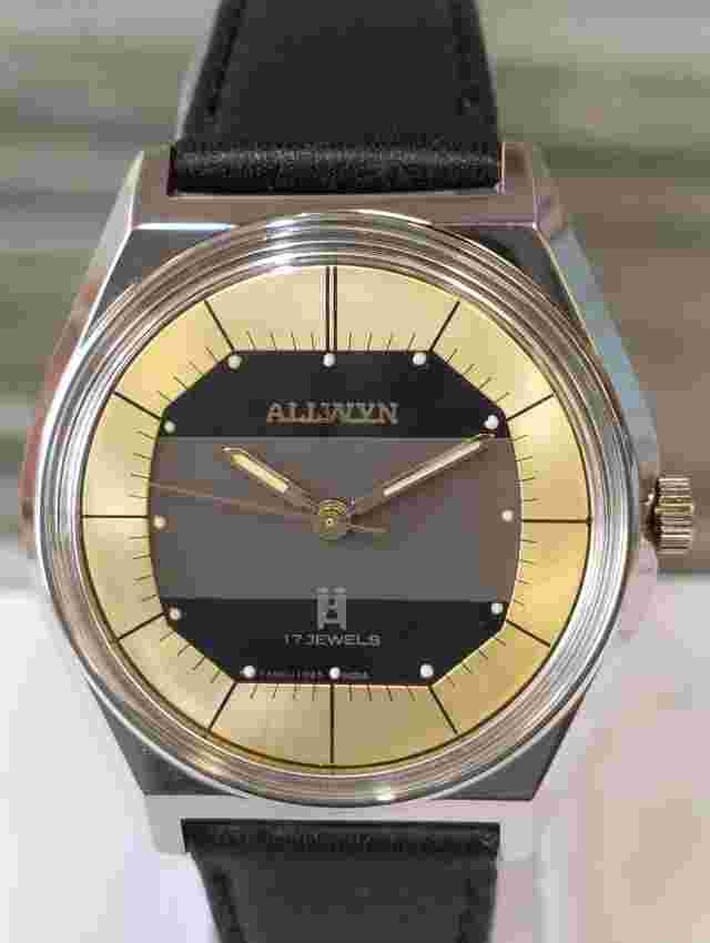 ALLWYN 17 JEWELS WINDING NOS MULTICOLOR DIAL V380-8070 INDIA MEN'S FULL WORKING