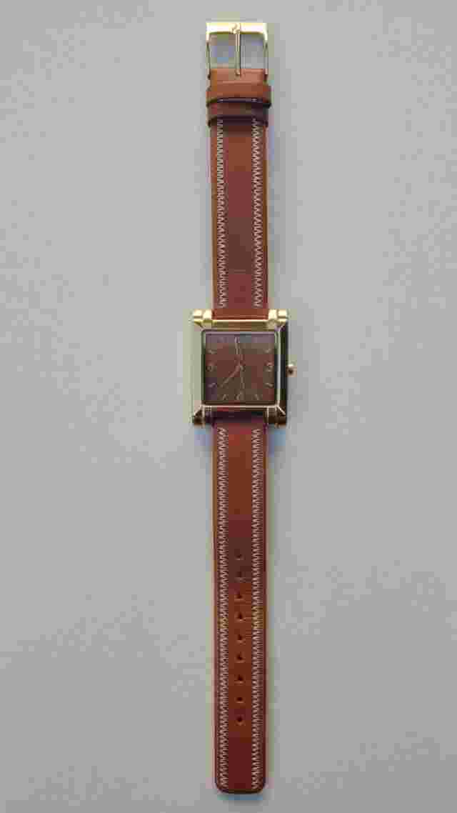 Etienne Aigner Gold Tone Italian Leather Women’s Quartz Watch