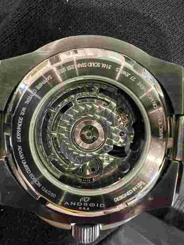 Android AD636 Flying Tourbillon 27jewel Seagull Ty802 Mechanical Auto WINDING