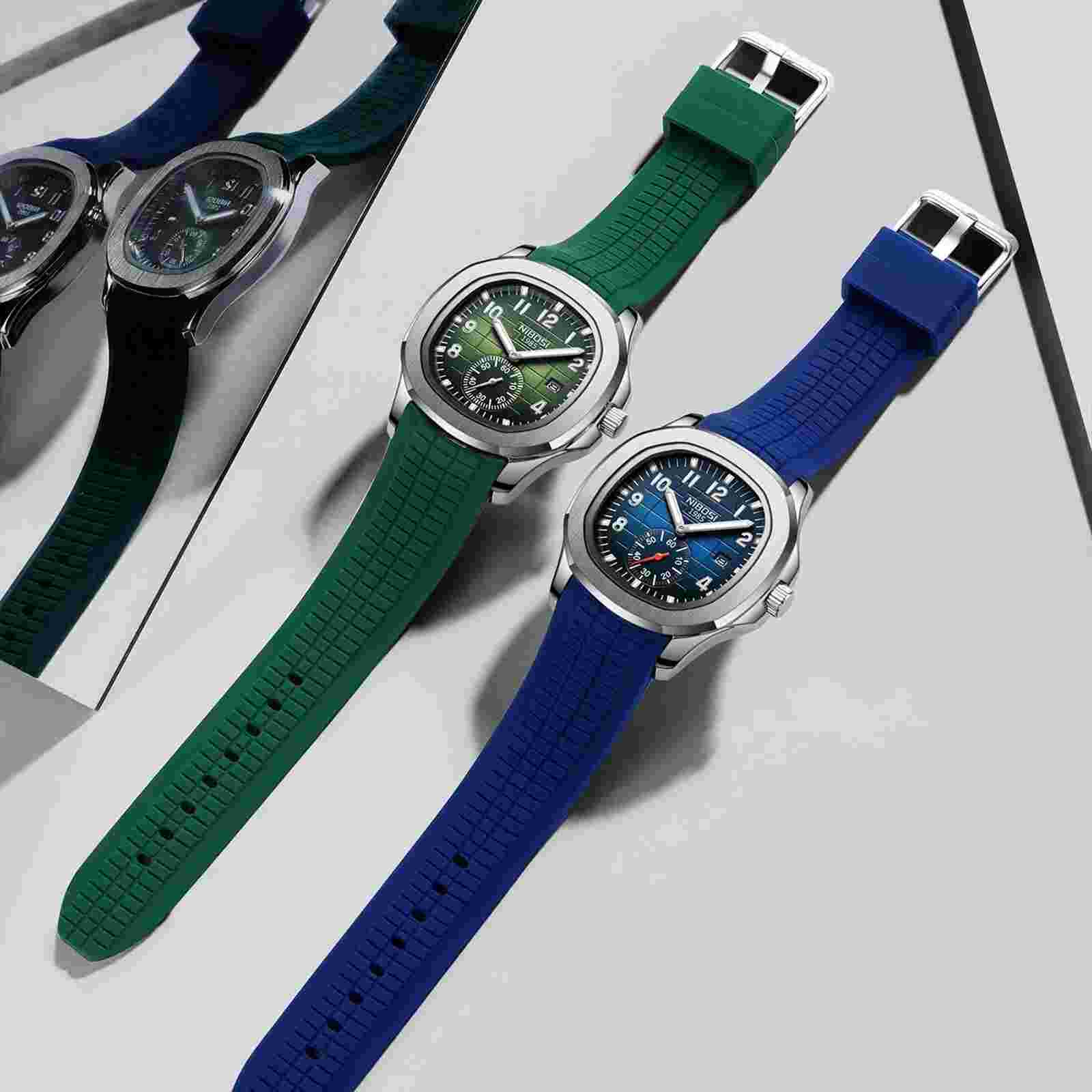 NIBOSI Men's Luxury Watch: Stainless Steel, Luminous, Chronograph, Waterproof