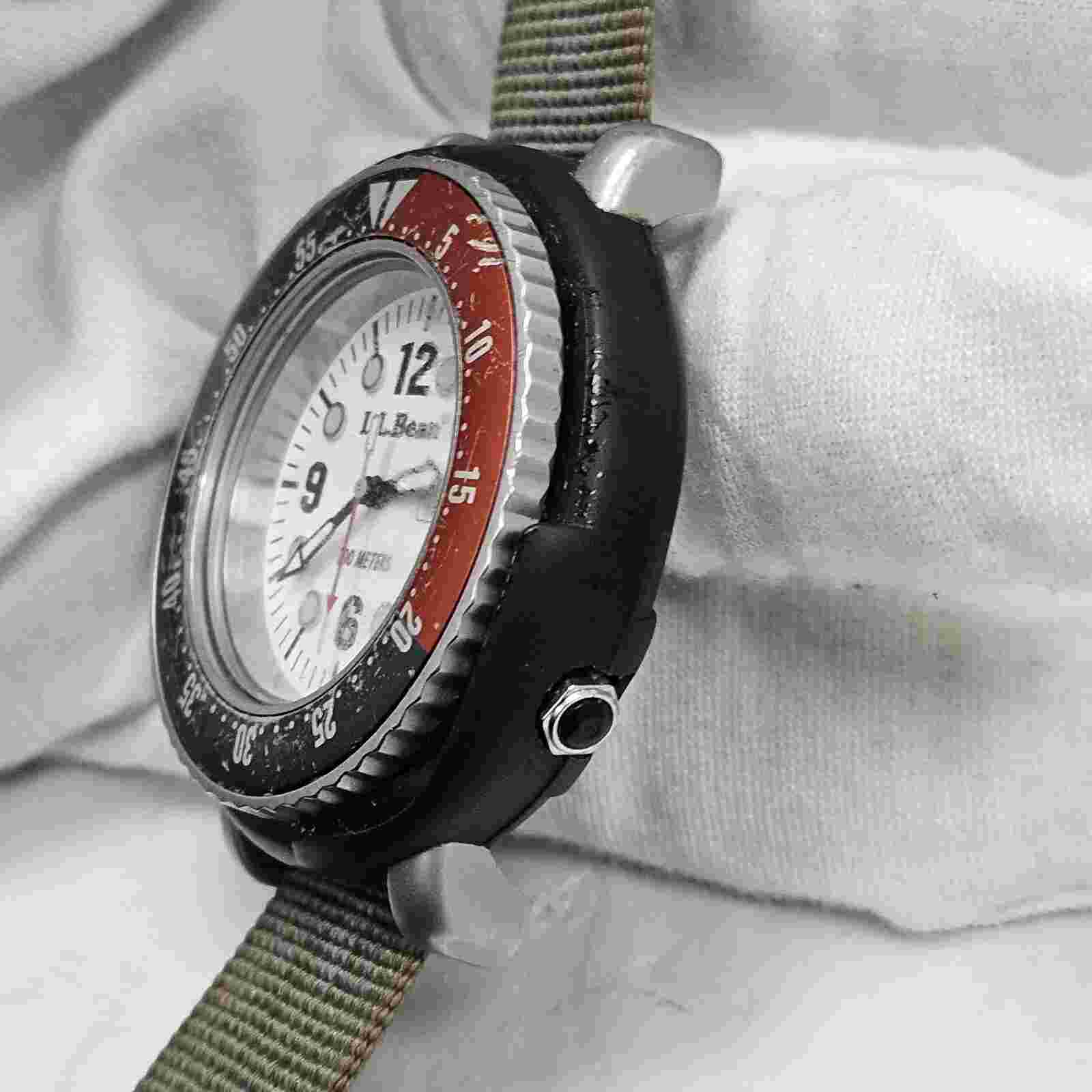 Vintage Rare LL Bean Navigator Date Watch 100 Meters Watch Nightglow