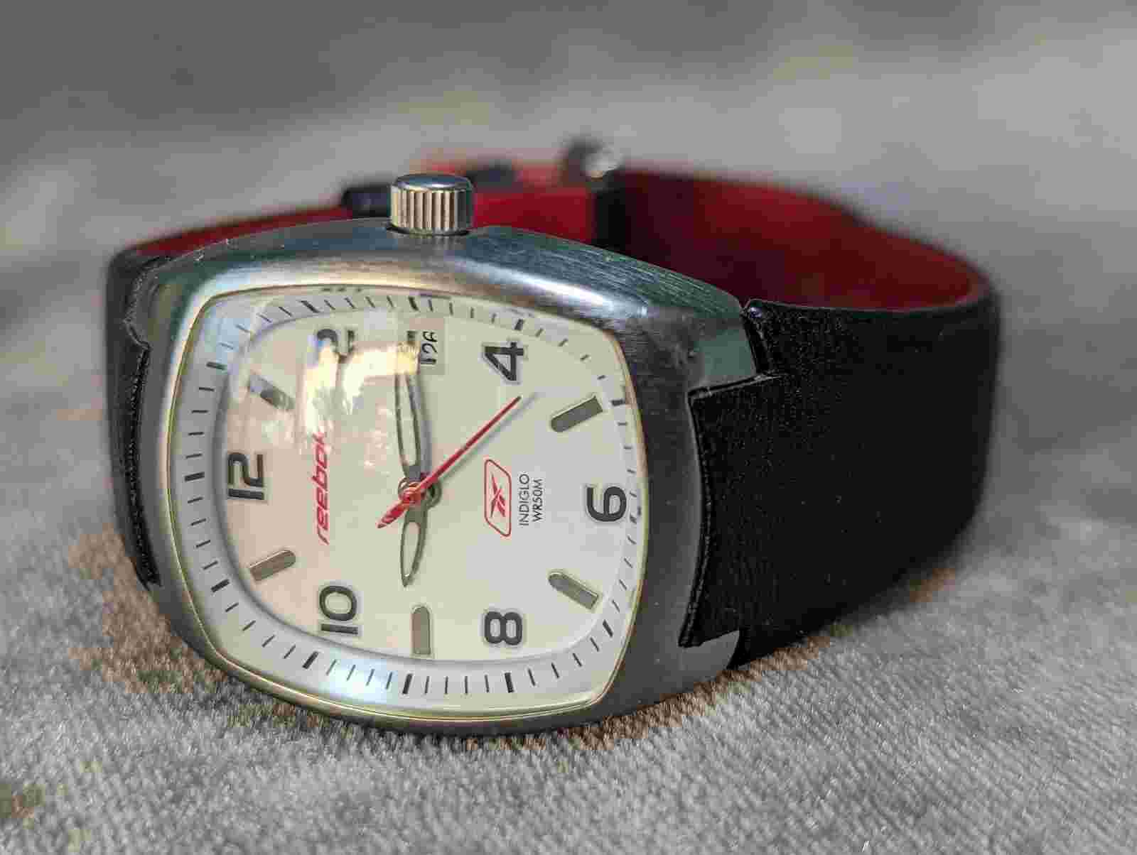 Reebok  By Timex Women's Silver Tone 28mm Indiglo Quartz Watch Date Indicator