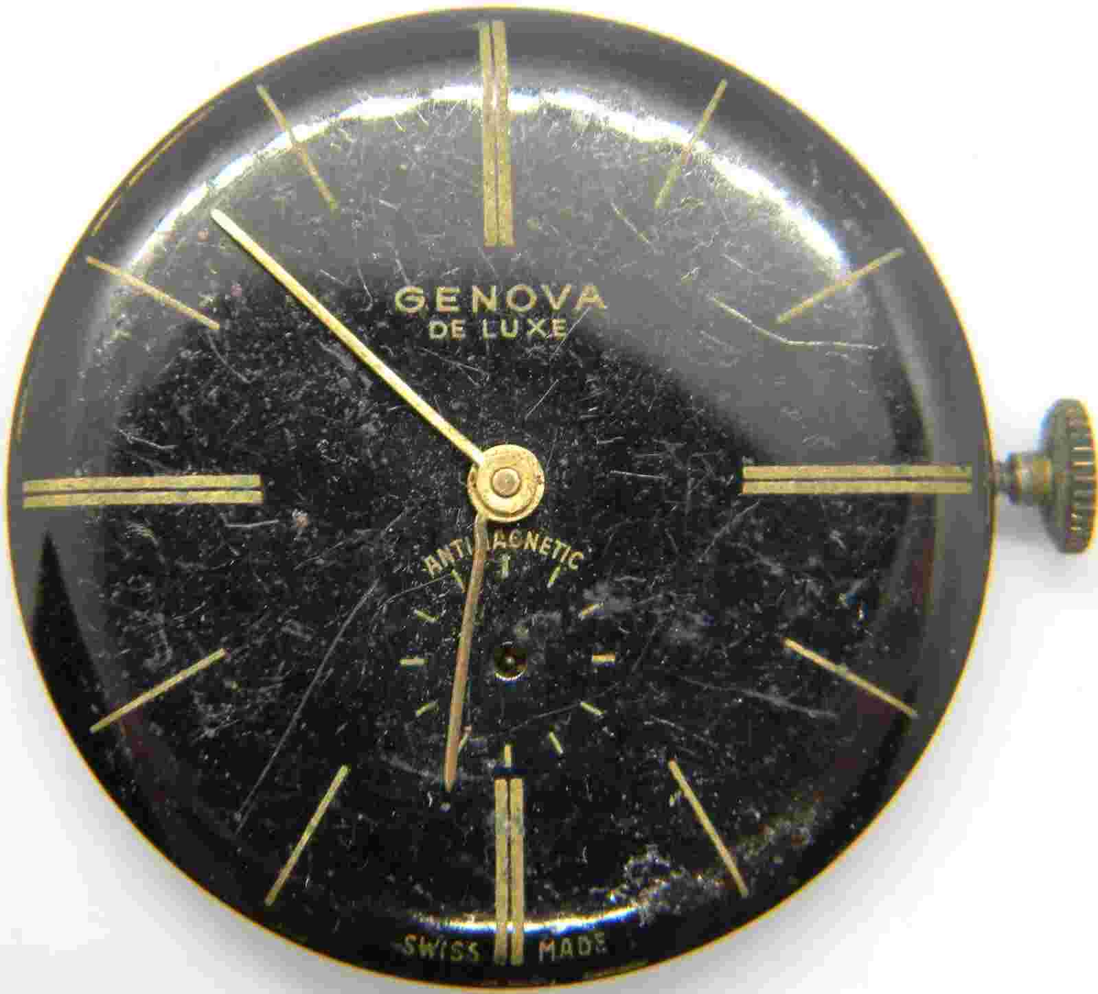 C mens Vintage Genova Baumgartner BFG 34 Manual Wind Up Movement Watch Parts lot