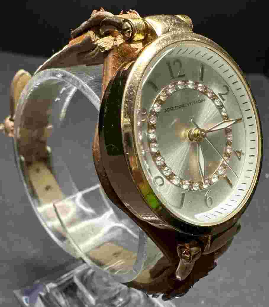 Vintage Women Adrienne Vittadini Analog Watch - Untested May Need Battery/Repair