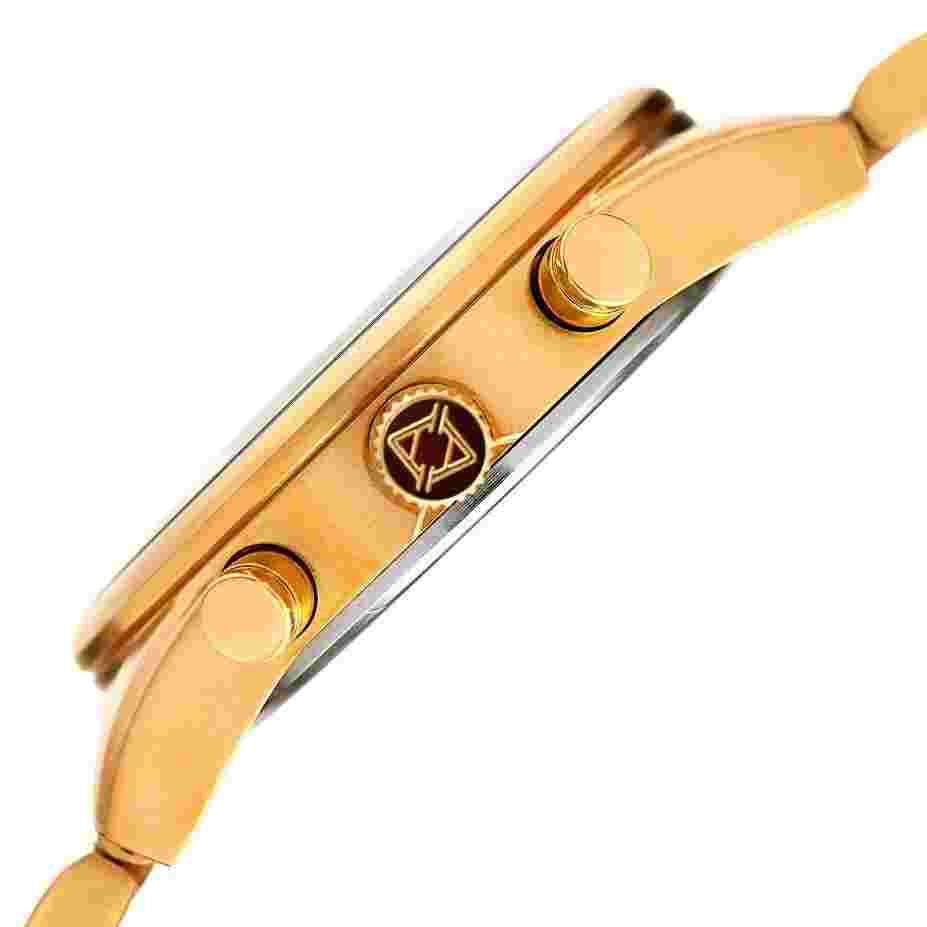 Akribos AK908YGPK Swiss Quartz Multi Function Day Date GMT Pink Womens Watch