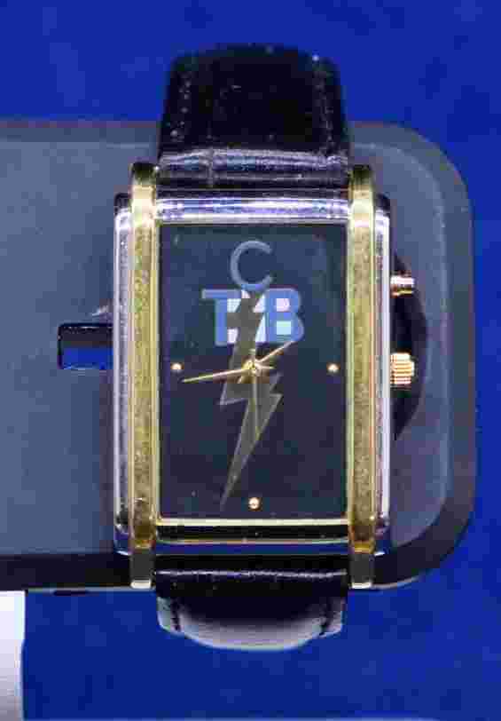 Valdawn Watch Unisex CTP Musical Stainless Gold Tone Leather Black Quartz