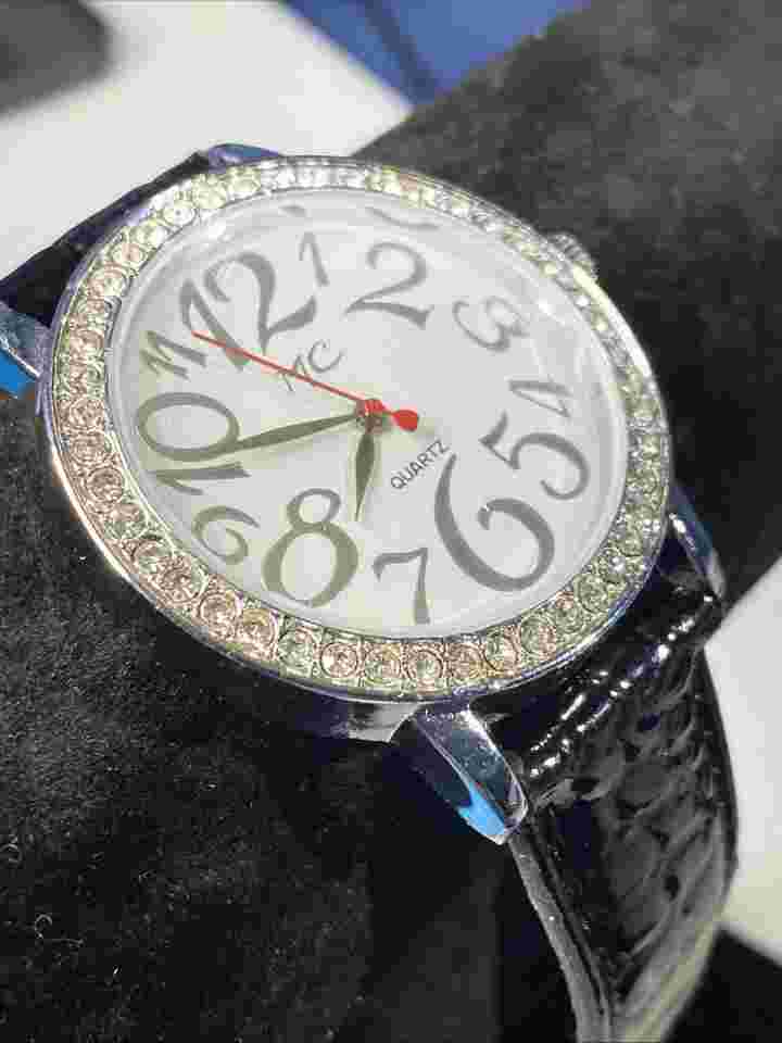 MC Black & Silver Tone Watch New Battery Women's