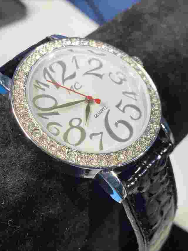 MC Black & Silver Tone Watch New Battery Women's