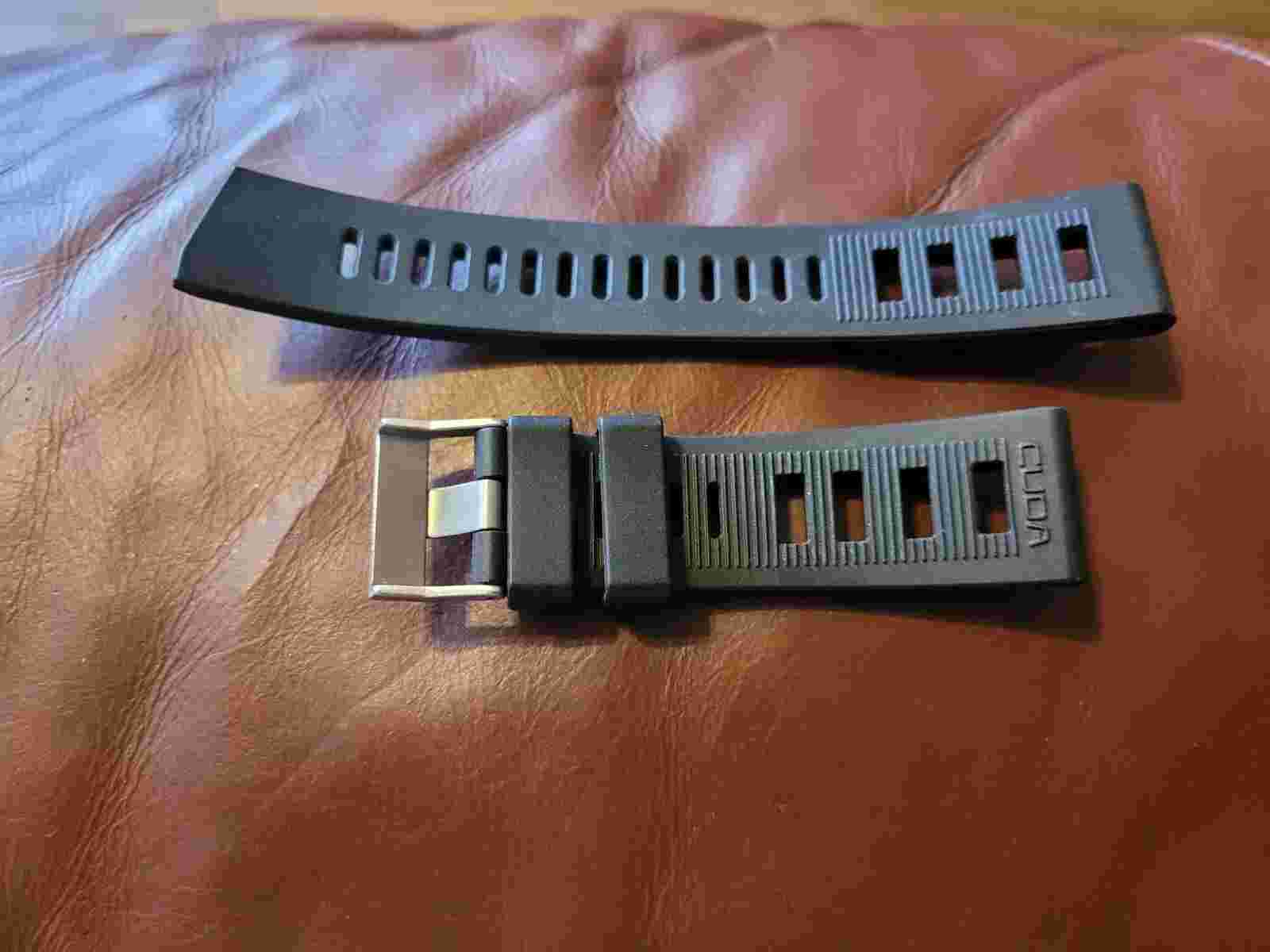 Armida 22mm rubber Cuda diver wristwatch band