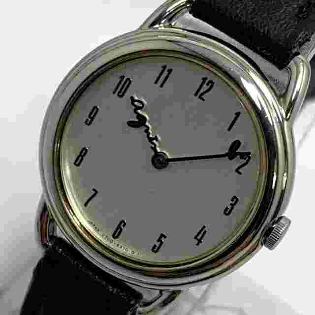 Genuine agnes b ladies watch silver battery replaced quartz type