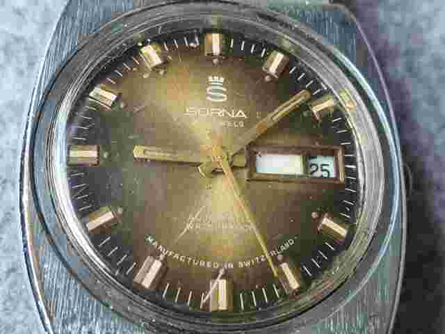 Faulty - Vintage SORNA Gents Mens Mechanical Manual Watch Wristwatch